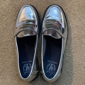Cole Haan Silver Loafers